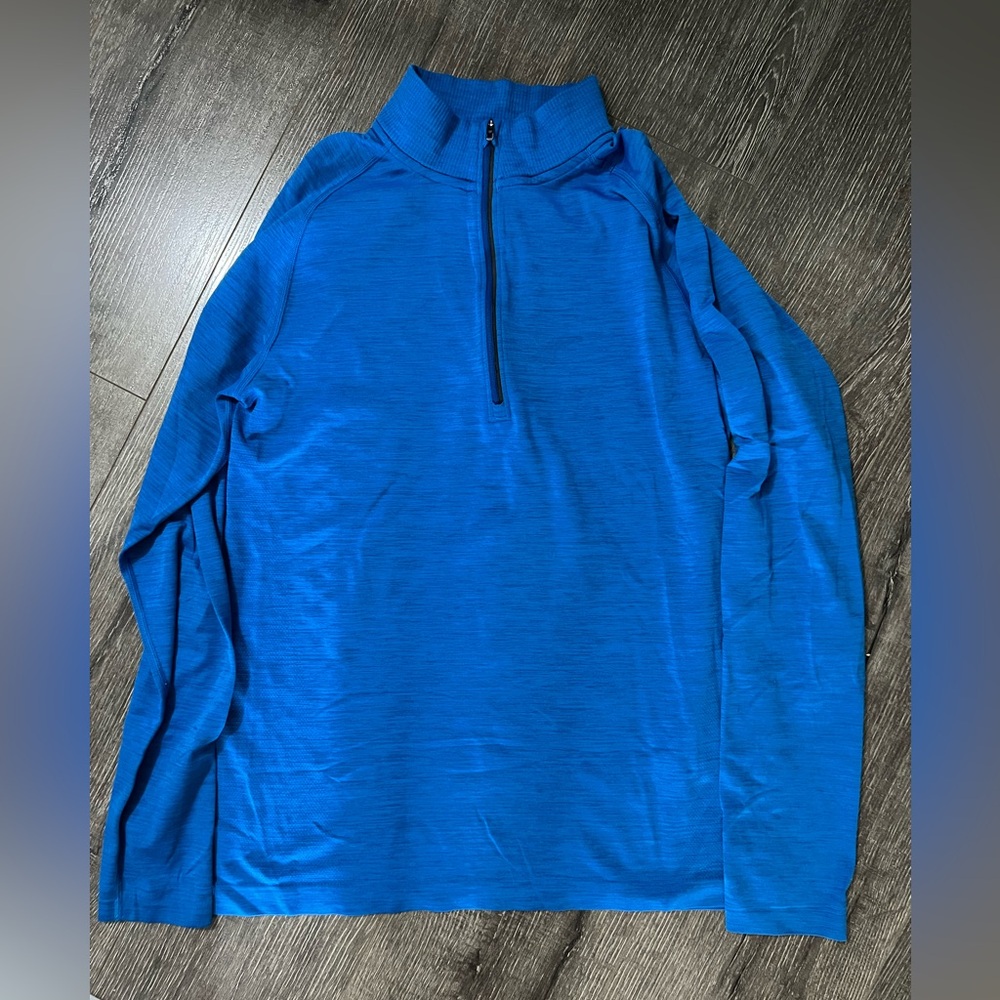 lululemon athletica Vibrant Blue Zip-Up Tee